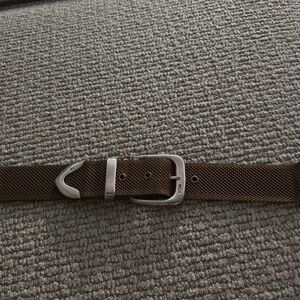 RALPH LAUREN STERLING SILVER and BRONZE MESH BELT